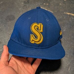 New Era Black and Blue 59FIFTY Cap Seattle Mariners